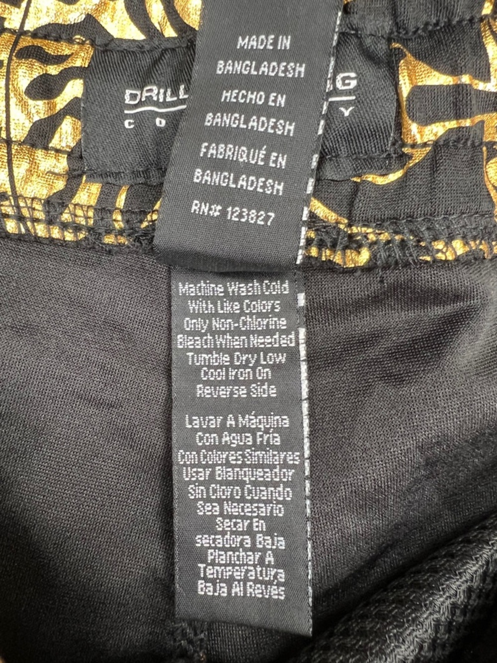 NWT Drill Clothing Company Medusa Print Black Gold Drawstring Shorts Small - Picture 5 of 7